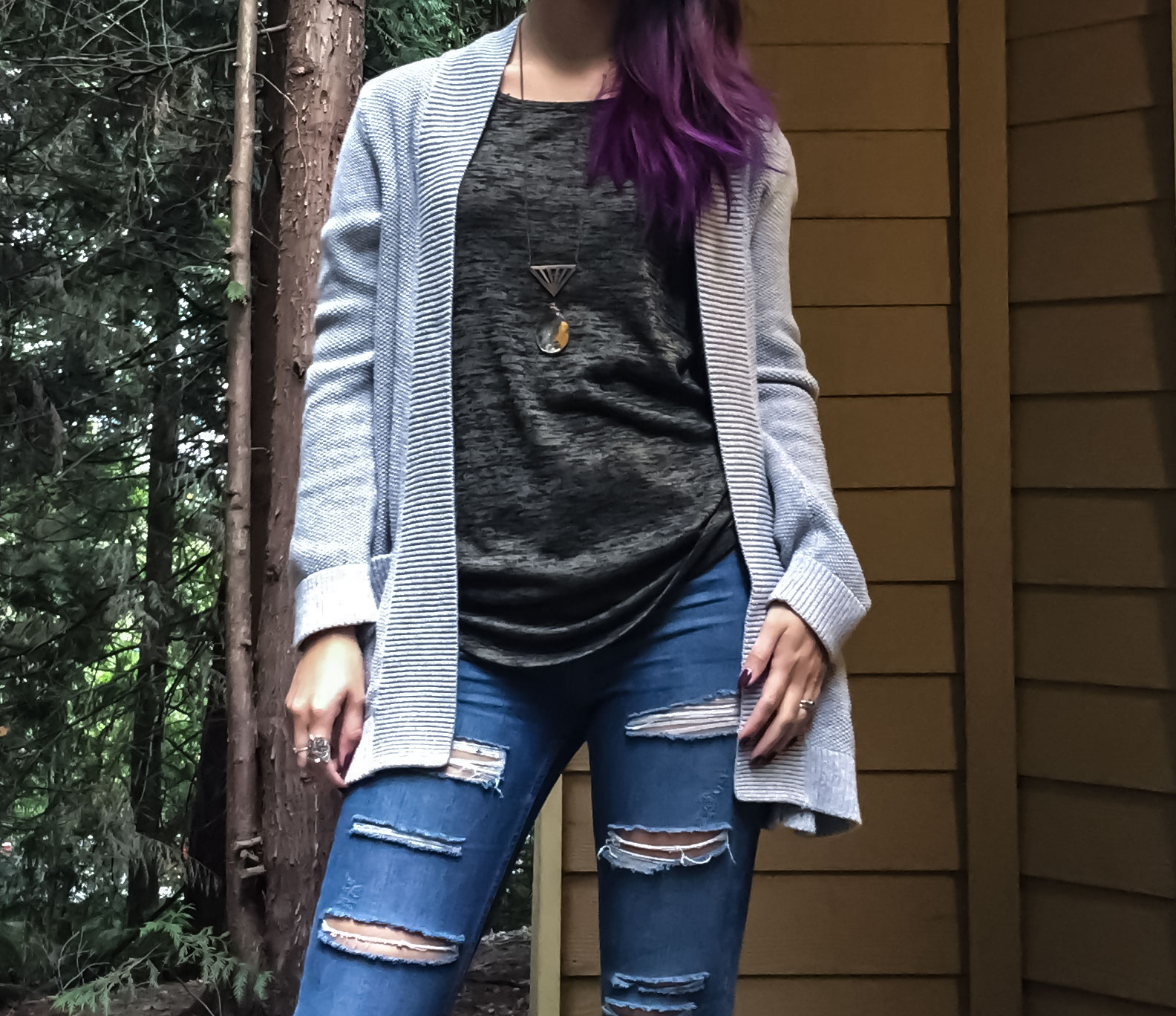 cardigan autumn outfit closeup