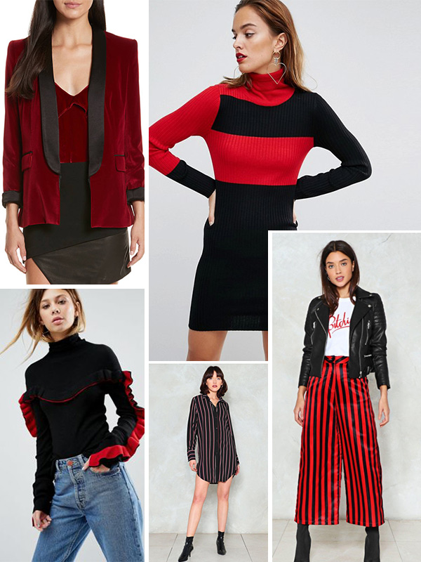 red and black clothing fall 2017