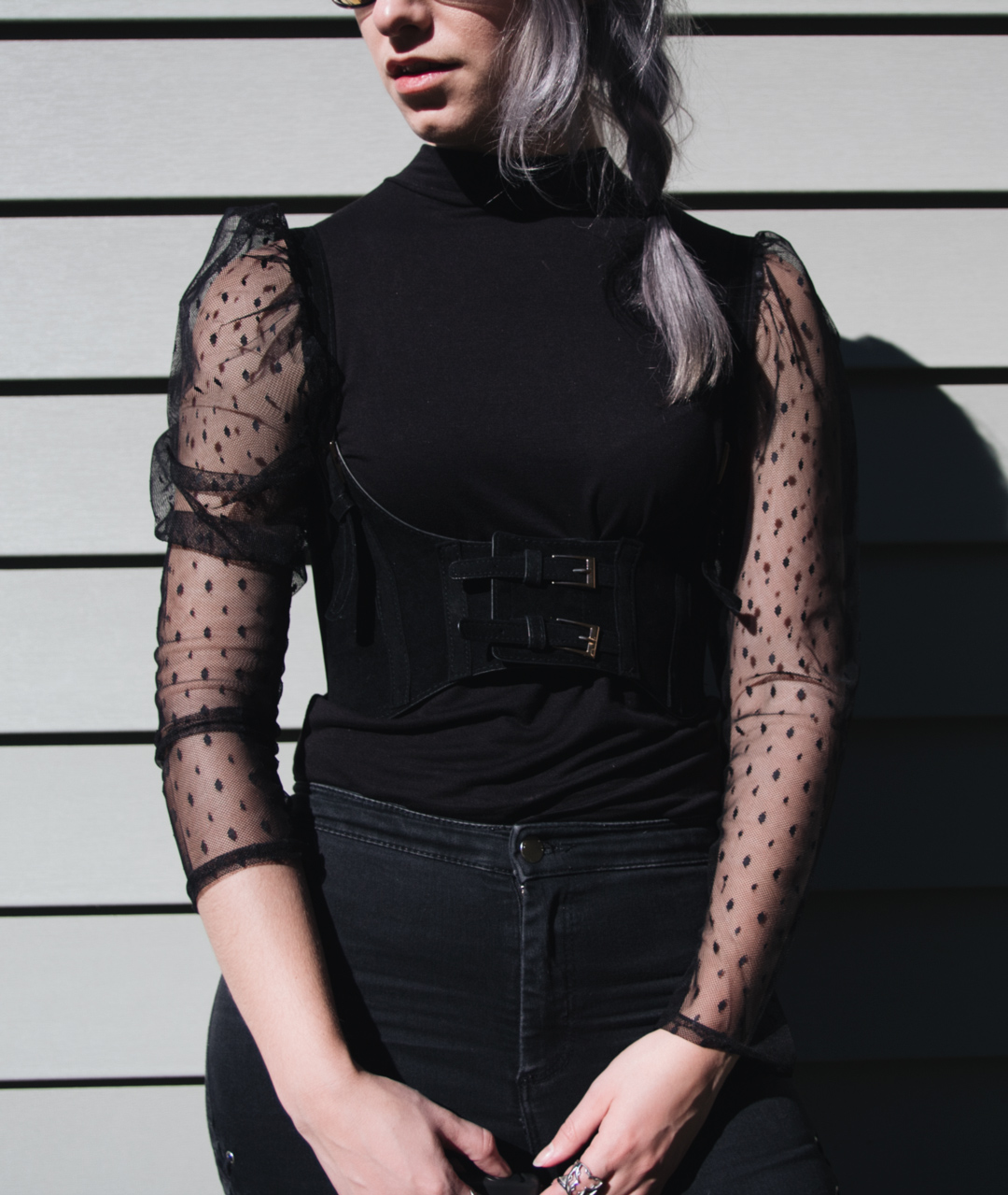 black outfit